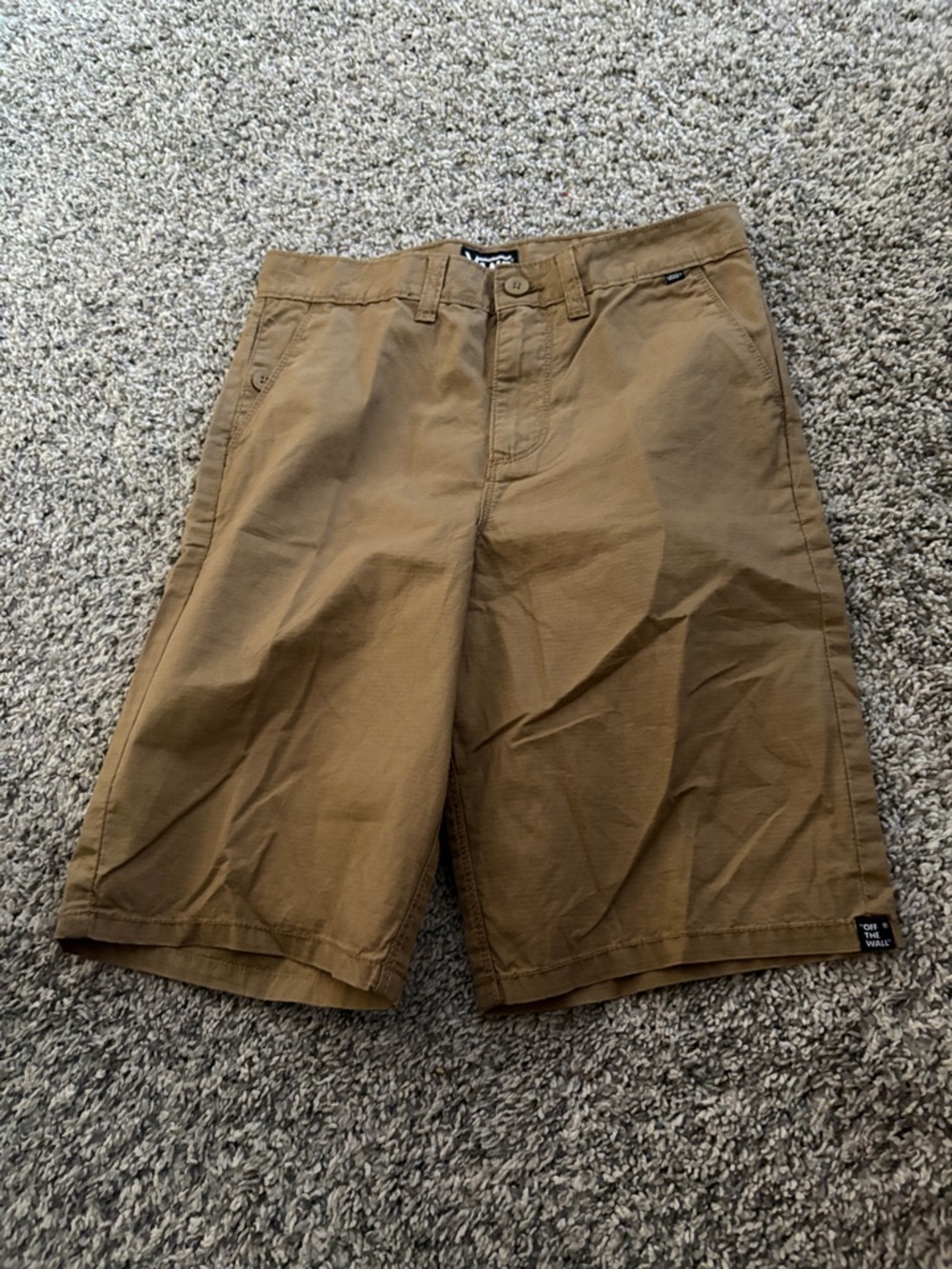 Vans Boys Brown Tan Khaki Shorts